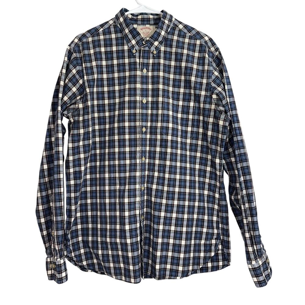 Brooks Brothers Mens X Slim Multicolor Plaid Long Sleeve Button Down Shirt Large